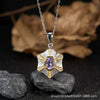 Wholesale Women's Medieval Style Geometric Diamond Gems Silver Earrings