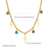 Wholesale Women's Medieval Style Goldplated Stainless Steel Cross Pendant Necklace