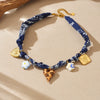 Wholesale Women's Medieval Style Heartshaped Leopard Print Stainless Steel Goldplated Pendant Rope Chain Necklace
