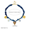 Wholesale Women's Medieval Style Heartshaped Leopard Print Stainless Steel Goldplated Pendant Rope Chain Necklace