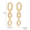 Wholesale Women's Metal And Acrylic Geometric Creative Exaggerated Electroplated Earrings