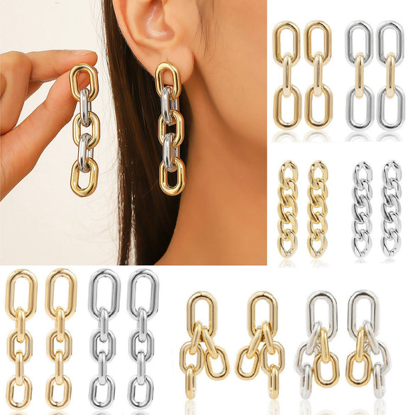 Wholesale Women's Metal And Acrylic Geometric Creative Exaggerated Electroplated Earrings