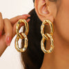 Wholesale Women's Metal And Acrylic Geometric Creative Exaggerated Electroplated Earrings