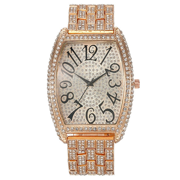 Wholesale Women's Metal Barrel Dial Quartz Watch Fashion Style