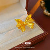 Wholesale Women's Metal Bow Open Ring With Electroplating Design