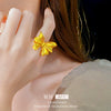 Wholesale Women's Metal Bow Open Ring With Electroplating Design