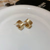 Wholesale Women's Metal Brushed Geometric Heart Shape Electroplated Earrings