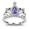 Wholesale Women's Metal Crown Geometric Ring With Electroplating Treatment