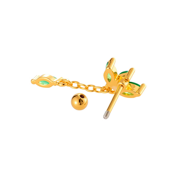 Wholesale Women's Metal Crown Tassel Zircon Ear Bone Nail Jewelry With Electroplating