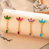 Wholesale Women's Metal Crown Tassel Zircon Ear Bone Nail Jewelry With Electroplating