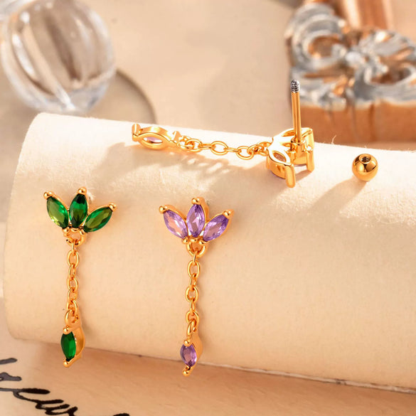 Wholesale Women's Metal Crown Tassel Zircon Ear Bone Nail Jewelry With Electroplating