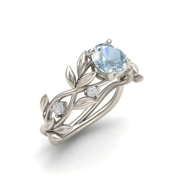 Wholesale Women's Metal Diamond Olive Leaf Ring