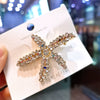 Wholesale Women's Metal Duckbill Clip Starfish Pearl Hairpin With Electroplating