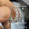 Wholesale Women's Metal Earrings Copper Fourprong Inlaid Zircon Geometric Style