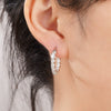 Wholesale Women's Metal Earrings Copper Fourprong Inlaid Zircon Geometric Style