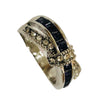 Wholesale Women's Metal Electroplated Geometric Amethyst Diamond Ring Hand Jewelry