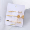 Wholesale Women's Metal Electroplated Pearl Crystal Diamond Bangs Clip Hair Accessories Fashion Ol Geometric Style