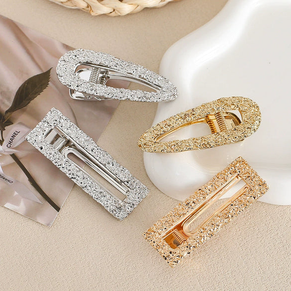 Wholesale Women's Metal Elegant Shiny Baroque Duck Clip Hairpin Set With Electroplating