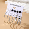 Wholesale Women's Metal Geometric Cshaped Big Earrings With Dripping Oil Design