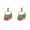 Wholesale Women's Metal Geometric Diamond Tassel Earrings With Silver Needle Chain