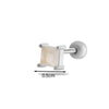 Wholesale Women's Metal Geometric Double Head Screw Ball Square Ear Bone Nail Cartilage Puncture Jewelry With Electroplating