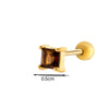 Wholesale Women's Metal Geometric Double Head Screw Ball Square Ear Bone Nail Cartilage Puncture Jewelry With Electroplating