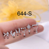 Wholesale Women's Metal Geometric Electroplated Screw Rod Twist Ball Earrings