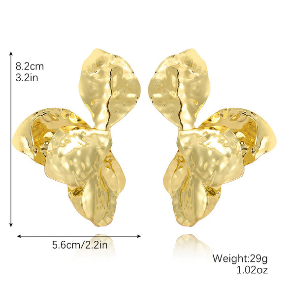 Wholesale Women's Metal Geometric Exaggerated Temperament Electroplated Earrings