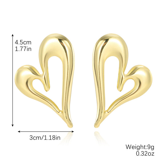 Wholesale Women's Metal Geometric Exaggerated Temperament Electroplated Earrings
