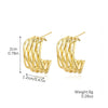 Wholesale Women's Metal Geometric Exaggerated Temperament Electroplated Earrings