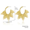 Wholesale Women's Metal Geometric Exaggerated Temperament Electroplated Earrings