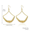 Wholesale Women's Metal Geometric Exaggerated Temperament Electroplated Earrings