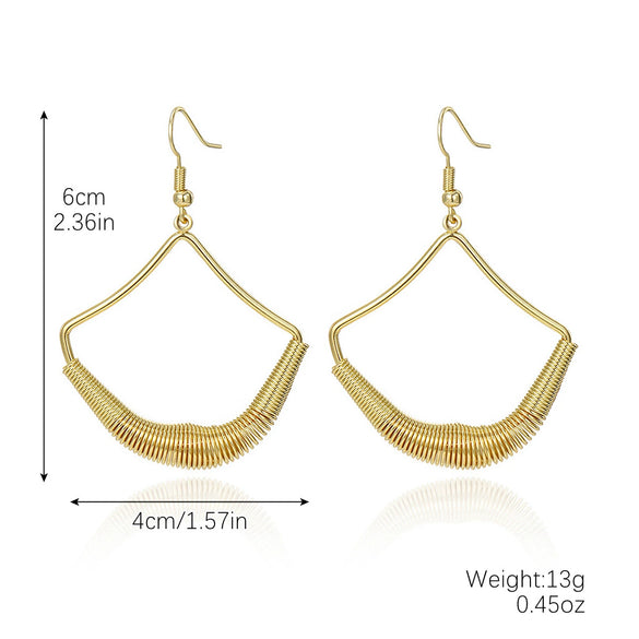 Wholesale Women's Metal Geometric Exaggerated Temperament Electroplated Earrings