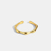 Wholesale Women's Metal Geometric Gold Inlaid Adjustable Irregular Open Joint Ring