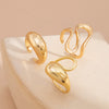 Wholesale Women's Metal Geometric Style Electroplated Irregular Opening Ring