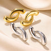 Wholesale Women's Metal Gold Platinum Electroplated Irregular Cross Geometric Earrings
