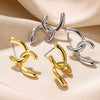 Wholesale Women's Metal Gold Platinum Electroplated Irregular Cross Geometric Earrings