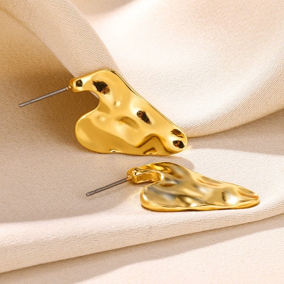 Wholesale Women's Metal Gold Platinum Electroplated Irregular Cross Geometric Earrings