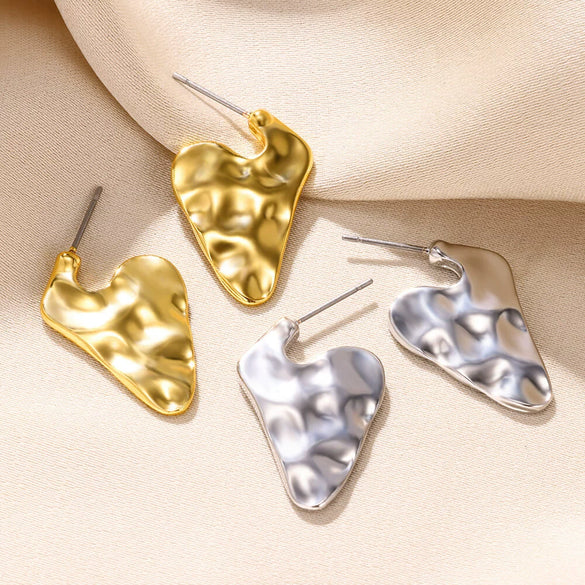 Wholesale Women's Metal Gold Platinum Electroplated Irregular Cross Geometric Earrings