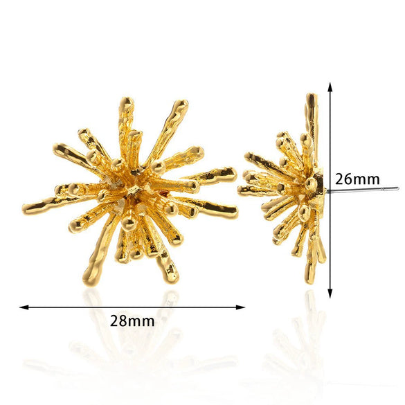 Wholesale Women's Metal Gold Platinum Geometric Bow Earrings With Electroplating Treatment And Retro Design