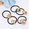 Wholesale Women's Metal Hair Accessories Simple Temperament Hair Ring And Hair Rope With Knot Craft Pure Handmade
