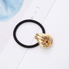Wholesale Women's Metal Hair Accessories Simple Temperament Hair Ring And Hair Rope With Knot Craft Pure Handmade