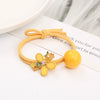 Wholesale Women's Metal Hair Rubber Band With Camellia Design And Electroplating Treatment