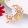 Wholesale Women's Metal Hairpin With Moon And Cat Cartoon Pattern And Baking Varnish Treatment