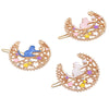 Wholesale Women's Metal Hairpin With Moon And Cat Cartoon Pattern And Baking Varnish Treatment