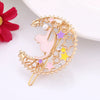 Wholesale Women's Metal Hairpin With Moon And Cat Cartoon Pattern And Baking Varnish Treatment