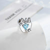 Wholesale Women's Metal Heart Shape Cartoon Style Electroplated Cartilage Piercing Ear Bone Nail With Bow And Zircon