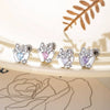 Wholesale Women's Metal Heart Shape Cartoon Style Electroplated Cartilage Piercing Ear Bone Nail With Bow And Zircon