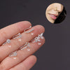 Wholesale Women's Metal Inlaid Zircon Butterfly Shape Clipon Nose Ring Electroplating Jewelry