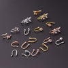 Wholesale Women's Metal Inlaid Zircon Butterfly Shape Clipon Nose Ring Electroplating Jewelry